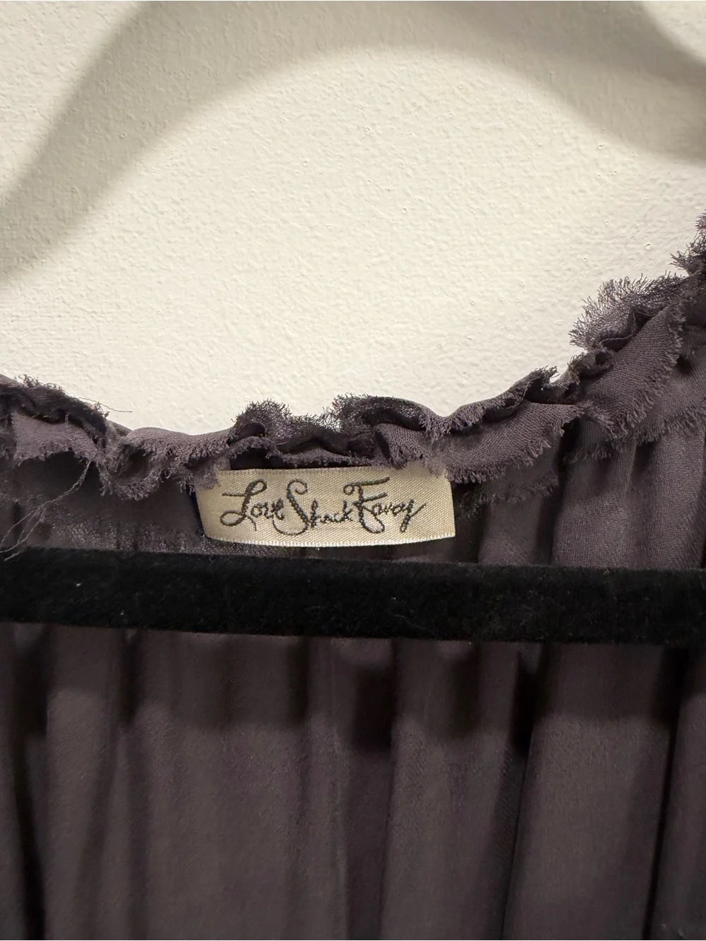 LoveShackFancy Dusty Mauve Ruffle-Trim Blouse - Picture 2 of 7